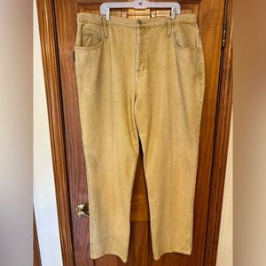 Vintage Corniche Men’s 40x34 Beige Denim Jeans - Y2K Hip Hop Streetwear Baggy
